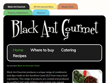 Tablet Screenshot of blackantgourmet.com.au
